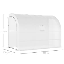 Outsunny 300 x 150 x 213 Plant Greenhouse Garden Nursery w/ Cover thumbnail 5