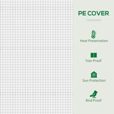 Outsunny 200x76x168cm Walk-in Garden Greenhouse Plant Warm House thumbnail 3