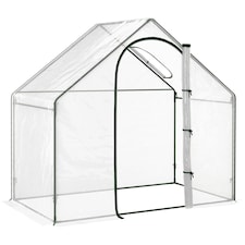 Outsunny Portable Walk-in PVC Greenhouse w/ Zipped Door for Flowers Plant