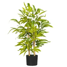 HOMCOM Potted Artificial Plants Bamboo Tree for Desk Indoor , 60cm
