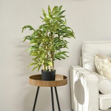 HOMCOM Potted Artificial Plants Bamboo Tree for Desk Indoor , 60cm thumbnail 2