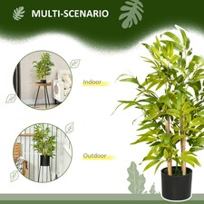 HOMCOM Potted Artificial Plants Bamboo Tree for Desk Indoor , 60cm thumbnail 5