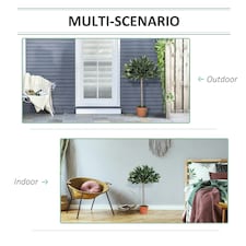 Outsunny Artificial Olive Tree Plant In an Orange Pot 90 cm for Home thumbnail 5