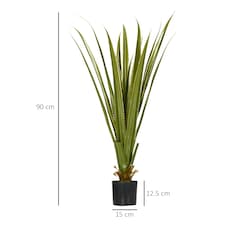 HOMCOM Potted Artificial Plants Agave Succulent for Home Decor, 90cm thumbnail 7