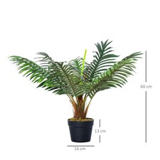 Outsunny 60cm/2FT Artificial Palm Tree Fake Plant in Pot Indoor Décor thumbnail 3