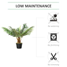 Outsunny 60cm/2FT Artificial Palm Tree Fake Plant in Pot Indoor Décor thumbnail 8