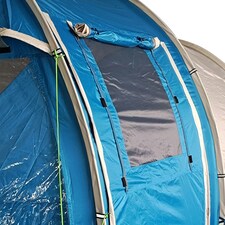 Outsunny 3-4 Persons Tunnel Tent, Two Room Camping Tent w/ Windows, Black thumbnail 8