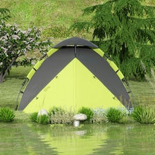 Outsunny 3-4 Man Camping Tent Portable with Bag, Quick Setup, Dark Green thumbnail 8