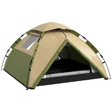 Outsunny 3-4 Man Camping Tent Portable with Bag, Quick Setup, Dark Green thumbnail 9