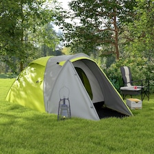 Outsunny 2 Man Camping Tent with Living Area, 2000mm Waterproof, Yellow thumbnail 2
