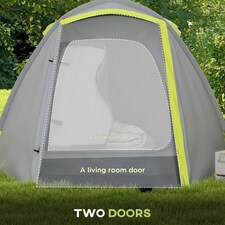 Outsunny 2 Man Camping Tent with Living Area, 2000mm Waterproof, Yellow thumbnail 5