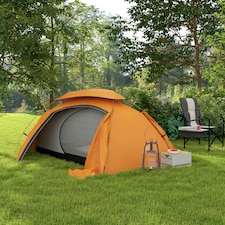 Outsunny Camping Tent Dome Tent with Removable Rainfly for 1-2 Man, Orange thumbnail 2