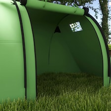 Outsunny 2 Room Camping Family Tent for 3-4 Man, 3000mm Waterproof, Green thumbnail 8