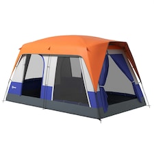 Outsunny Camping Tent with 3000mm Waterproof Rainfly & Screen Panels, Green
