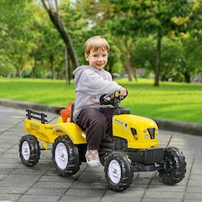 HOMCOM Pedal Go Kart Ride on Tractor with Shovel & Rake Four Wheels Child Toy thumbnail 2