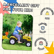 HOMCOM Pedal Go Kart Ride on Tractor with Shovel & Rake Four Wheels Child Toy thumbnail 6