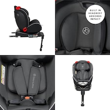 Radial Group 0+/1/2 Car Seat, Suitable from Birth to 25kg (Approx. 7 Years), 360 Degree Rotating Design, Easy Access & Integrated ISOFIX Base (Grey/Black) thumbnail 5