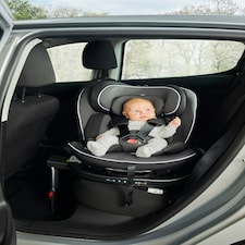 Radial i-Size Plus 360 Car Seat, ISOFIX, Birth–150cm (Approx. 12yrs), 360 Spin, Rear & Forward Facing, Memory Foam & Side Impact Protection (Dark Grey) thumbnail 2