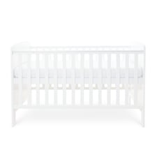 Coleby Classic Cot Bed - Convertible Cot, Birth to 4 Years, Adjustable Base & Teething Rails (White) thumbnail 3