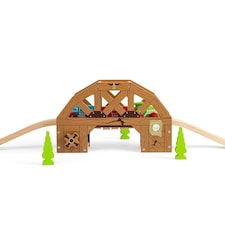 Bigjigs Rail Wooden Rickety Bridge Train Set Accessory, Pair With Our Wild West Train Set thumbnail 3
