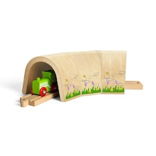 Bigjigs Rail Wooden Curved Railway Tunnel, Includes 3 Tunnel Pieces