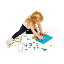 Bigjigs Toys Wooden Marine Lace-A-Shape Game, 30 Geometric Shape Lacing Cards & 6 Laces thumbnail 5