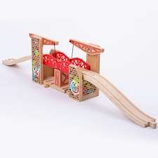 Bigjigs Rail Double Lifting Graffiti Bridge, Includes 2 Track Pieces thumbnail 2
