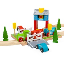 Bigjigs Rail Wooden Signal Box, Includes Movable Red Barriers - 3 Pieces thumbnail 2