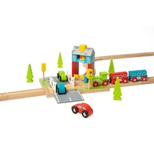 Bigjigs Rail Wooden Signal Box, Includes Movable Red Barriers - 3 Pieces thumbnail 6