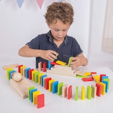 Bigjigs Toys Wooden Domino Run Game, Includes 110 Play Pieces thumbnail 4