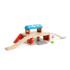 Bigjigs Rail Wooden London Overground Station, 5 Pieces (Trains Sold Separately)