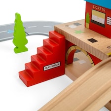 Bigjigs Rail Wooden London Overground Station, 5 Pieces (Trains Sold Separately) thumbnail 5