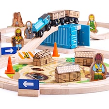 Bigjigs Rail Wooden Construction Train Set - 50 Pieces thumbnail 2