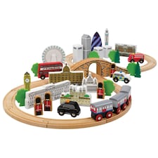 Tidlo Wooden City Of London Train Set - Over 50 Pieces