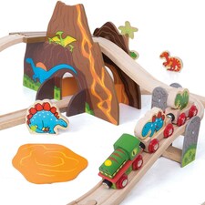 Bigjigs Rail Wooden Dinosaur Train Set - 49 Pieces thumbnail 3