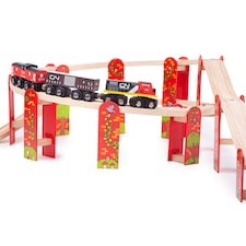 Bigjigs Rail Wooden High Level Expansion Set - 27 Pieces thumbnail 2