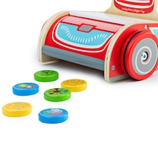 Bigjigs Toys Wooden Toy Vacuum Cleaner - With 6 Magnetic Wooden Pieces thumbnail 3