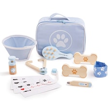 Bigjigs Toys Wooden Veterinary Set, Includes A Carry Case And 12 Play Pieces