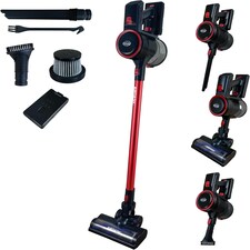 Ewbank EWVC3210 AIRDASH1 2-In-1 Cordless Stick Vacuum Cleaner, HEPA Filter, 700 ml Dust Capacity, Red/Black thumbnail 6