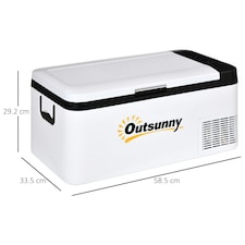 Outsunny 12V Portable Car Refrigerator w/ Inner LED Light Indoor Outdoor, 18L thumbnail 7