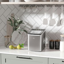 HOMCOM Ice Maker Machine Portable Counter Top Ice Cube Maker for Home Black thumbnail 2