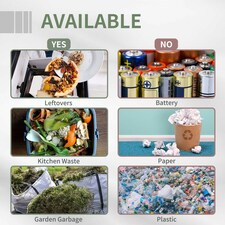 Outsunny 160L Outdoor Tumbling Compost Bin with Dual Chamber, Black thumbnail 3