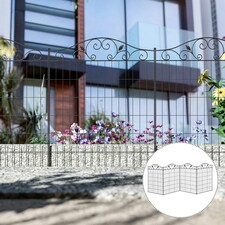 Outsunny Garden Decorative Fence 4 Panels 44in x 12ft Steel Wire Border Edging thumbnail 2