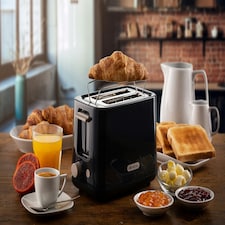 Ariete 2 Slice Toaster, Breakfast Line, 760 W, 7 Browning Levels, Cold Touch, Dark Grey thumbnail 2