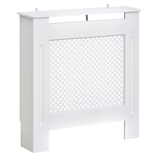 HOMCOM Radiator Cover Heating Cabinet Solid MDF Small Sized White Modern Home