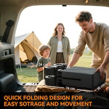 Outsunny Outdoor Cart Folding Cargo Wagon Trailer Beach w/ Handle Dark Grey thumbnail 10