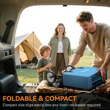 Outsunny Folding Outdoor Storage Trolley Cart Bag Telescopic Handle Brakes Blue thumbnail 10