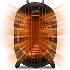 Igenix IG9022, Electric Fan Heater with 2 Heat Settings, Portable, Black thumbnail 4