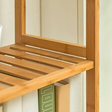 Living and Home 5 Tier Bamboo Wood Storage Shelf Rack- 35cm W x 25cm D x 128cm H thumbnail 3