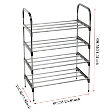 Living and Home 4-Tier Stackable Shoe Rack Organizer thumbnail 5